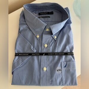 Nautica Men’s Short Sleeve Shirt - Classic Fit, Wrinkle Free (XX-Large)